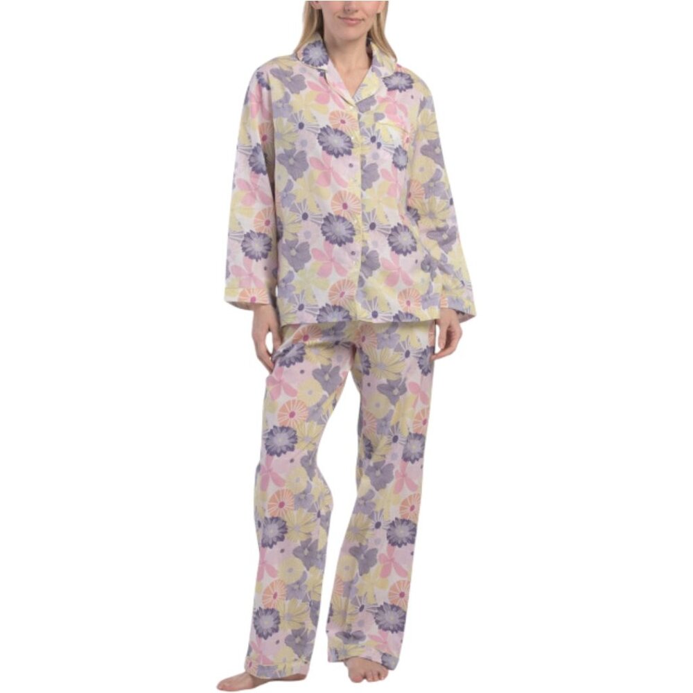 CRAFTED BY MAHOGANY 2pc Cotton Melanie Pajama Set